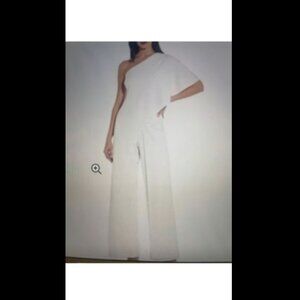 Adrianna Papell One Shoulder Crepe Melania Jumpsuit